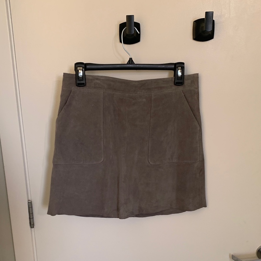 Gray Suede Mini Skirt size M